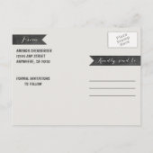 Rustieke Herfst Berkenboom Land Save The Date Aankondigingskaart (Achterkant)