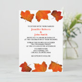 Rustieke Herfst Blad Verbrand Sinaasappel Maple Wh Kaart (Staand voorkant)