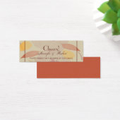 Rustieke herfst bladeren bruiloft Drink ticket Mini Visitekaartjes (Bureau)