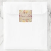 Rustieke herfst bladeren bruiloft envelop afdichti vierkante sticker (Tas)