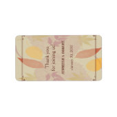 Rustieke herfst bladeren bruiloft lippenbalsem lab etiket (Voorkant)