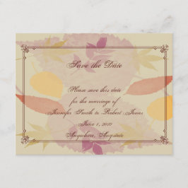 Rustieke herfst bladeren bruiloft opslaan van de d save the date