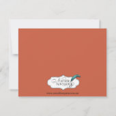 Rustieke herfst bladeren bruiloft opslaan van de d save the date (Achterkant)