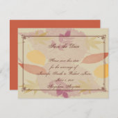 Rustieke herfst bladeren bruiloft opslaan van de d save the date (Voorkant / Achterkant)
