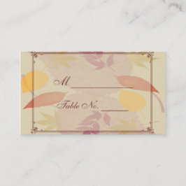 Rustieke herfst bladeren bruiloft plaats kaarten plaatskaartje