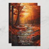 Rustieke herfst bladeren herfst Natuur bruiloft Kaart (Voorkant / Achterkant)
