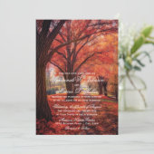 Rustieke herfst bladeren herfst Natuur bruiloft Kaart (Staand voorkant)