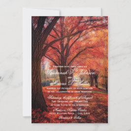 Rustieke herfst bladeren herfst Natuur bruiloft Kaart