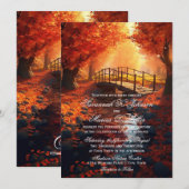 Rustieke herfst bladeren herfst Natuur bruiloft Kaart (Voorkant / Achterkant)