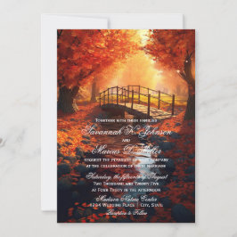 Rustieke herfst bladeren herfst Natuur bruiloft Kaart