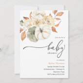 Rustieke herfst bladeren pompoen herfst Baby showe Kaart (Voorkant)