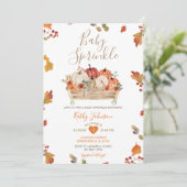 Rustieke Herfst Bladeren Pompoen Patch Baby Sprink Kaart (Staand voorkant)