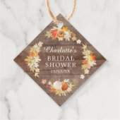 Rustieke herfst bladeren pompoen Vrijgezellenfeest Bedankjes Labels (Achterkant)