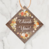 Rustieke herfst bladeren pompoen Vrijgezellenfeest Bedankjes Labels (Voorkant)