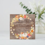 Rustieke herfst bladeren pompoenen Vrijgezellenfee Kaart (Staand voorkant)