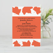 Rustieke herfst bladeren verbrand Sinaasappel herf Kaart (Staand voorkant)