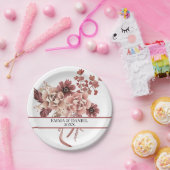 Rustieke Herfst Bloeit Witte Achtergrond Waterverf Papieren Bordje (Feest)