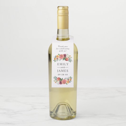 Rustieke herfst bloem bruidsschat flessenhanger (Op fles)