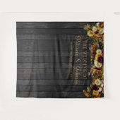 Rustieke herfst bloem bruiloft fotohok achtergrond wandkleed (Voorkant (horizontaal))