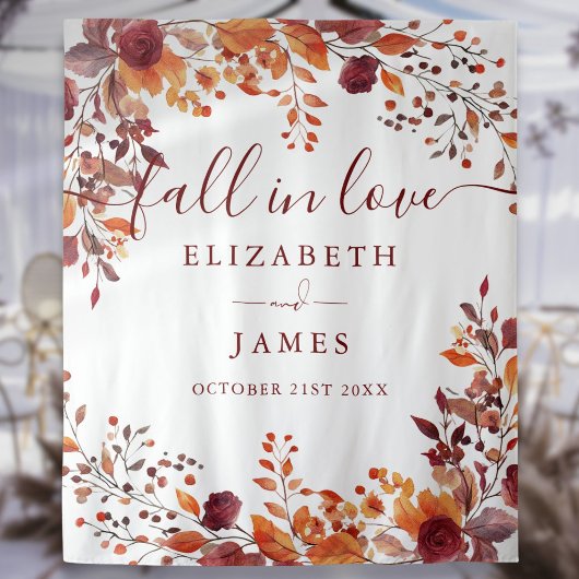 Rustieke Herfst Bloem Fotohokje Achtergrond Wandkleed