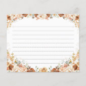 Rustieke Herfst Bloemen Boho Vrijgezellenfeest (Achterkant)