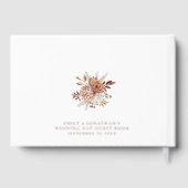 Rustieke herfst bloemen bruiloft gastenboek (Achterkant)