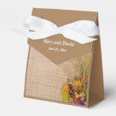 Rustieke herfst bloemen bruiloft gunst doos bedankdoosjes (Voorkant Zijde)