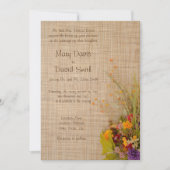 Rustieke herfst bloemen bruiloft uitnodiging (Voorkant)