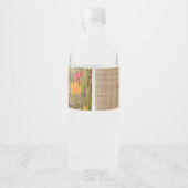 Rustieke herfst bloemen bruiloft water fles label waterfles etiket (Achterkant)