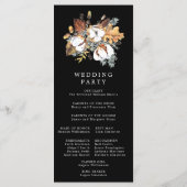 Rustieke herfst bloemen DIY bruiloft Programmakaart (Achterkant)