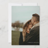 Rustieke Herfst Bloemen Fotobruiloft Kaart (Achterkant)