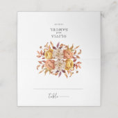Rustieke herfst Bloemen Gepersonaliseerde bruiloft Plaatskaartje (Buitenkant ongevouwen)