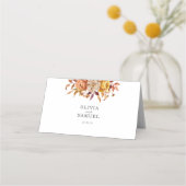 Rustieke herfst Bloemen Gepersonaliseerde bruiloft Plaatskaartje (Achterkant)
