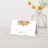 Rustieke herfst Bloemen Gepersonaliseerde bruiloft Plaatskaartje (Voorkant)