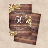 Rustieke Herfst Bloemen Goudfolie Stippen 50e Verj Kaart