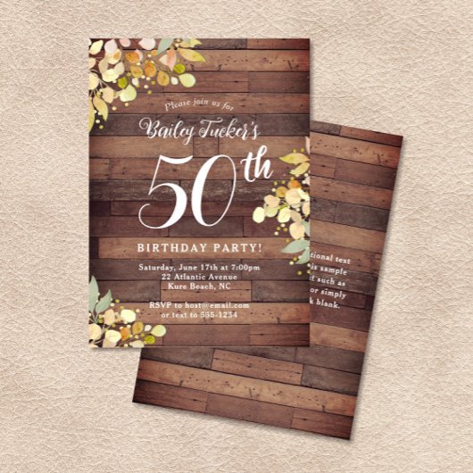 Rustieke Herfst Bloemen Goudfolie Stippen 50e Verj Kaart