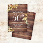 Rustieke Herfst Bloemen Goudfolie Stippen 50e Verj Kaart