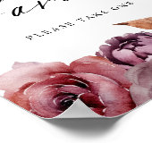 Rustieke herfst Bloemen gunsten bruiloft gunsten t Poster (Hoek)