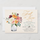 Rustieke Herfst Bloemen Herfst Bruids Douche Uitno Kaart (Voorkant)