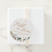 Rustieke Herfst Bloemen Herfst in Liefde Vrijgezel Bedankjes Labels (In situ)