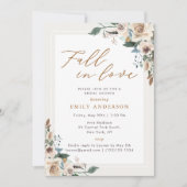 Rustieke Herfst Bloemen Herfst in Liefde Vrijgezel Kaart (Voorkant)