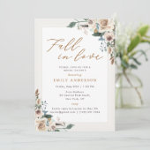 Rustieke Herfst Bloemen Herfst in Liefde Vrijgezel Kaart (Staand voorkant)