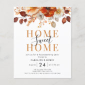 Rustieke herfst Bloemen Housewarming Party Uitnodi (Voorkant)