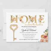 Rustieke Herfst Bloemen Housewarming Uitnodiging (Voorkant)