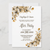 Rustieke Herfst Bloemen Huwelijk Na Feest Kaart (Voorkant)