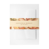 Rustieke Herfst Bloemen Huwelijksuitnodiging Belly Uitnodigingen Wikkel (Voorkant Voorbeeld)