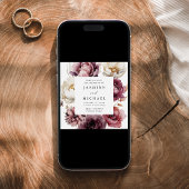 Rustieke Herfst Bloemen Lijst Vierkante Bruiloft Kaart