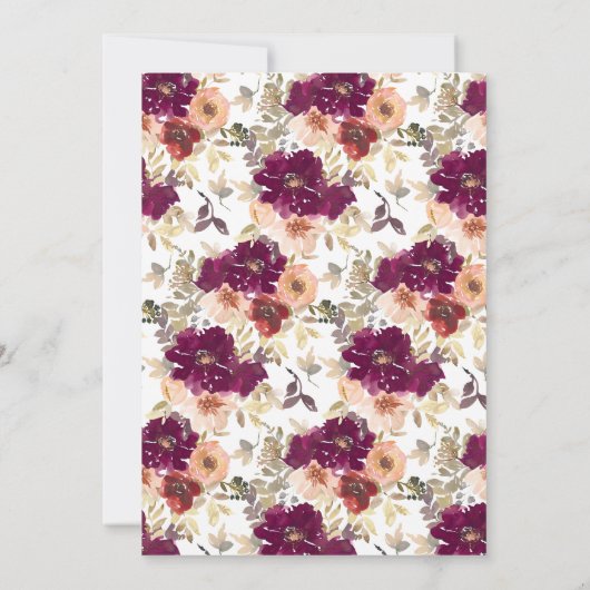 Rustieke Herfst Bloemen Pompoen Script Friendsgivi Kaart (Achterkant)