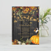 Rustieke herfst bloemen schuur hout herfst baby sh kaart (Staand voorkant)