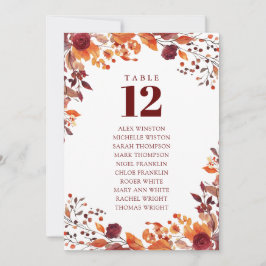 Rustieke Herfst Bloemen Tafel Aantal Zitplaatsen G Kaart